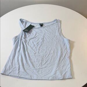 wild fable Pale Blue Ribbed Scoop Tank
